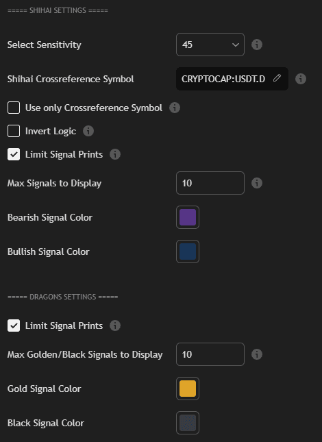 Shihai Settings - Signal